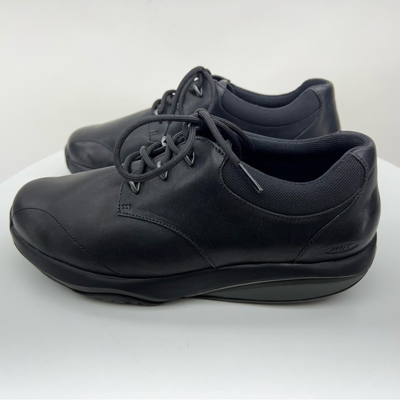 MBT Kampala Casual Oxford Rocker Comfort Walking Shoe Black Leather 8 EU38 New - Picture 3 of 15